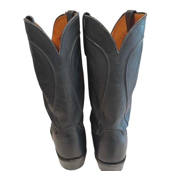 Lucchese size 13 men’s black cowboy western boots main image 8